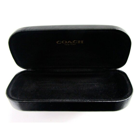 COACH New York Eyeglasses/Sunglasses Clamshell Case - Black & Coach Cloth/Wipe - Picture 7 of 13